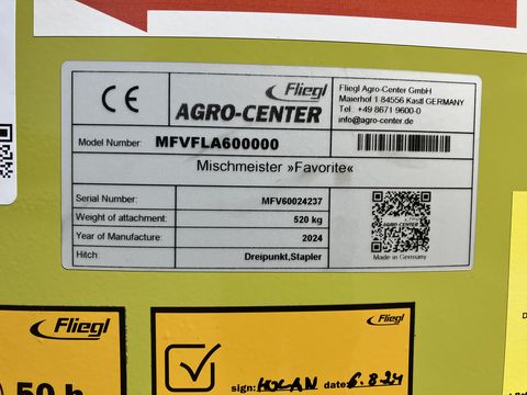 Fliegl  AgroCenter Favorite 600lt. 