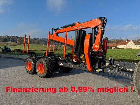 MTM 17T 17to 9,80m Kran Forwarder Rungen Druckluft D