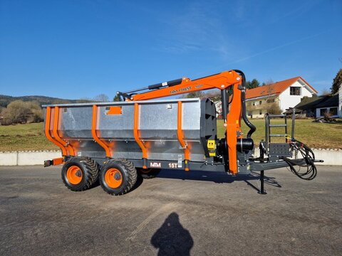 MTM 15T 15to Rückewagen 9,8m Kran Druckluft Astwanne
