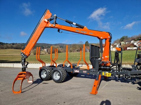 MTM 11T 11to Rückewagen 9,8m Kran Druckluft Kranwind