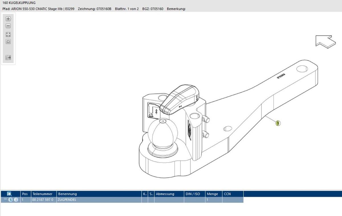 Zugpendel K80 Walterscheid ARION 2