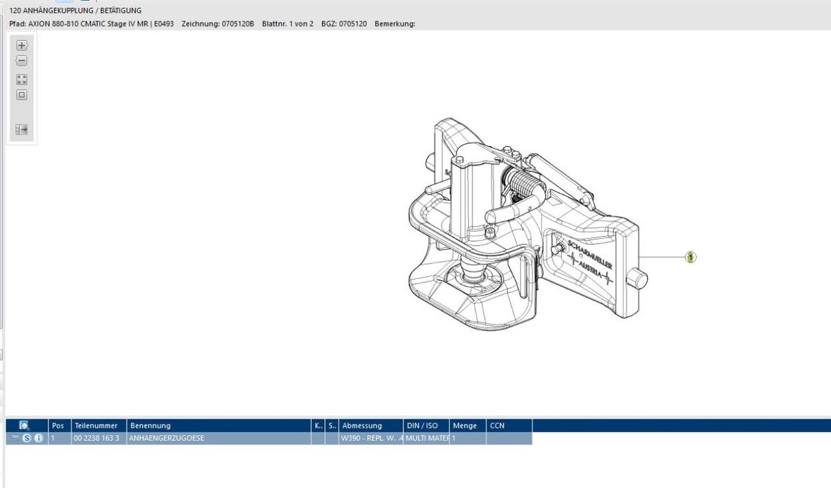 AXION Zugmaul Scharmüller 390mm 2