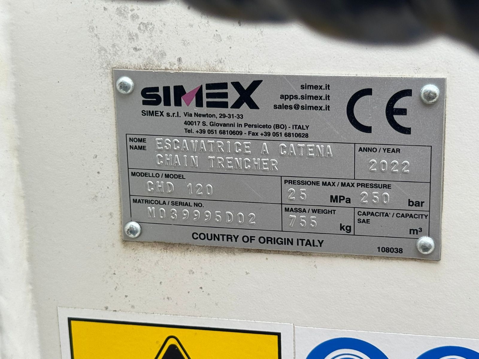 TRENCHER SIMEX CHD 120 - 2022 YEAR 2