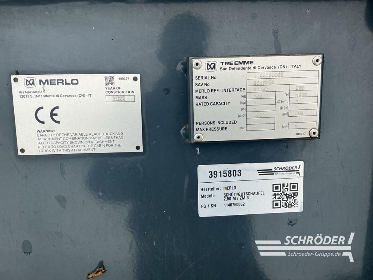 SCHÜTTGUTSCHAUFEL 2,50 M / ZM 3 3