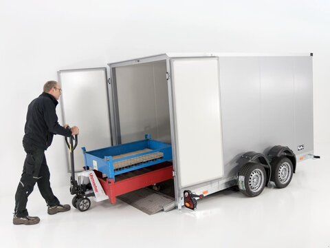 Sonstige Koffer-Absenkanhänger 157x343cm Höhe:190cm 2,7t|