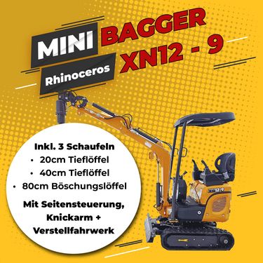 Rhinoceros Minibagger Rhinoceros XN12-9