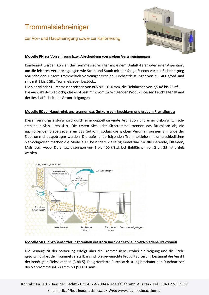 Trommelsiebreiniger zur Vor- u. Hauptreinigung 3