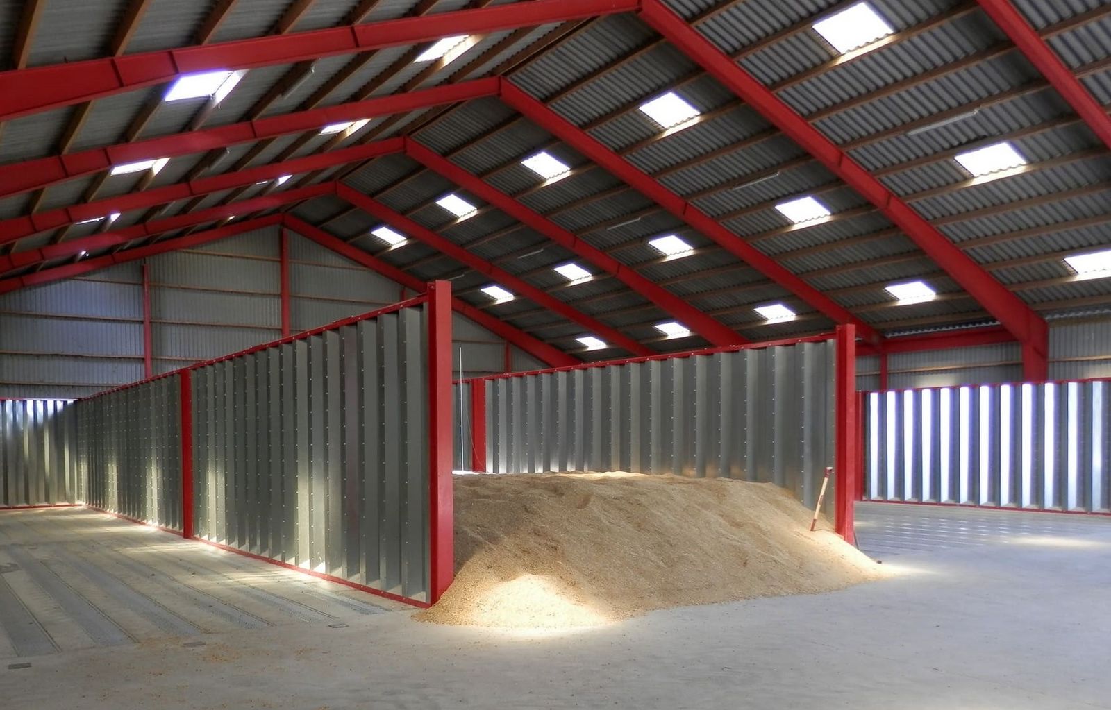 Trapezblechwände für Getreideflachlager 1