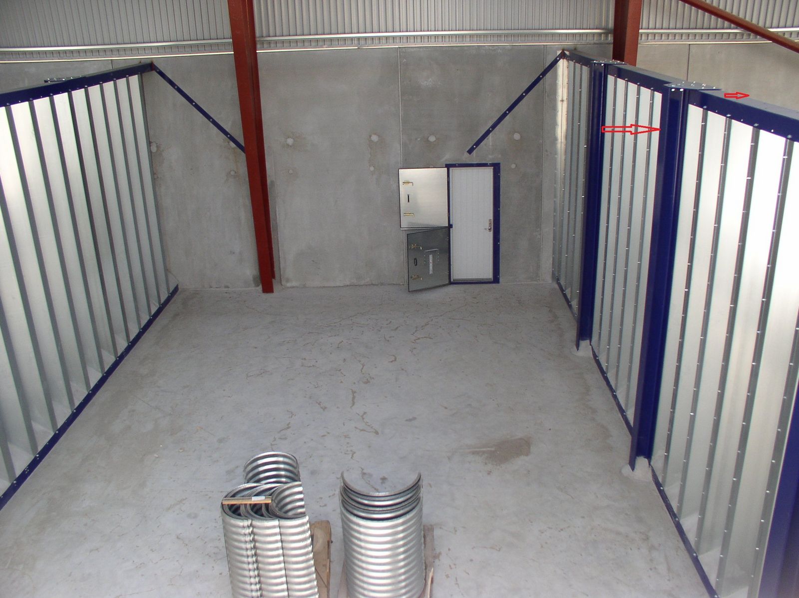 Trapezblechwände für Getreideflachlager 3