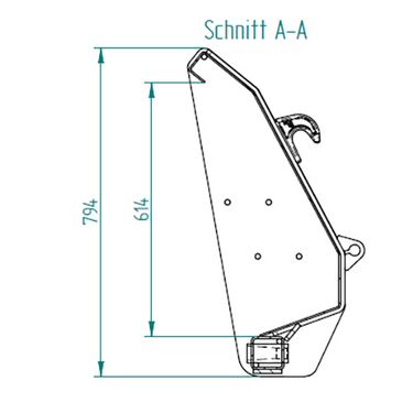 Fliegl Stalldunggabel 2250 mm / 12 Zinken / mit Euronor