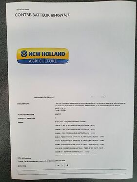 New Holland Maïsdreschkorb für NH 6 Schüttler CX 8.90/8080/8 3