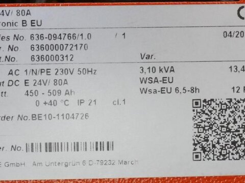 Sonstige intronic B EU E 24/ 80A