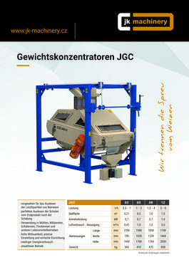 JK Machinery Gewichtskonzentrator JGC