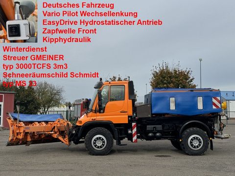 Mercedes Unimog U400 Winter- Salzstreuer Schneeschild mit