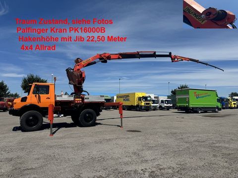 Mercedes Unimog U1700 Kran PK16000 + Jib Höhe 22