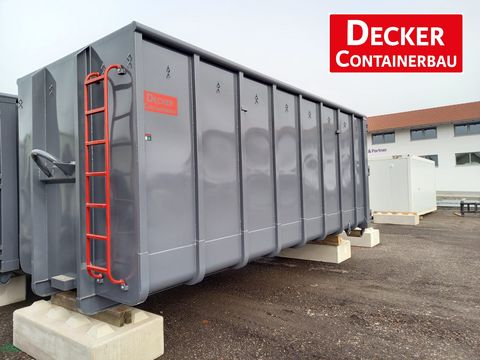 Decker Abrollcontainer, ca.34 m³, Flügeltüre, 