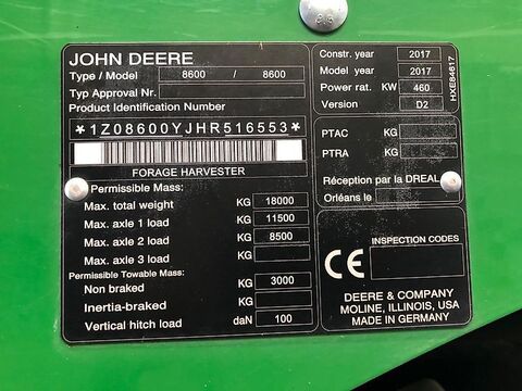 John Deere 8600 inklusive Garantie, inklusive Zinssubventio