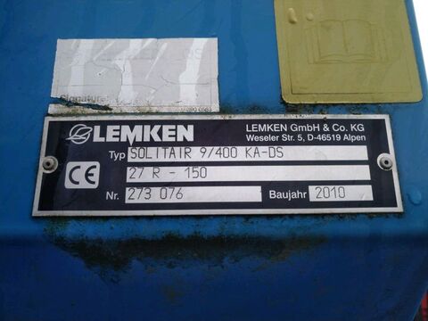 Lemken Solitaire 9/400 KA + Rubin 9/400
