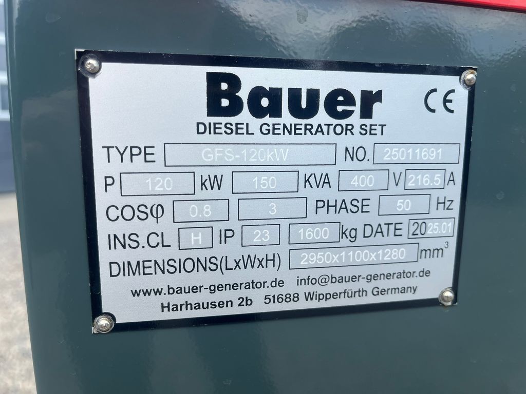 GFS-120 ATS, 120 kW/150 kVA Fabriksny generator 3