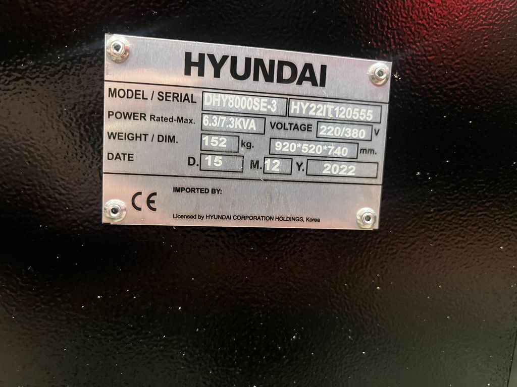 DHY8500SE-T Diesel generator 2