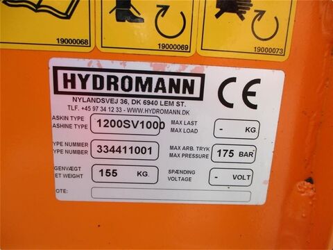 Sonstige Hydromann  1200 SV hydraulisk tud ig side skift,