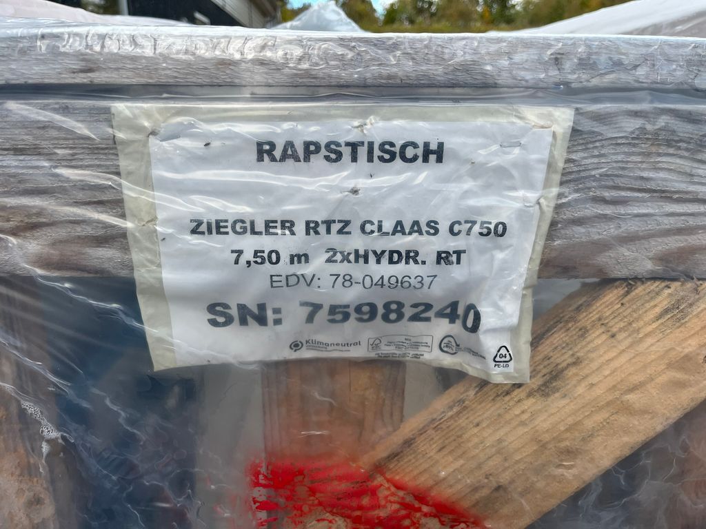 Ziegler Raps fortssats, Raps bord ,rapeseed harvesting e 2