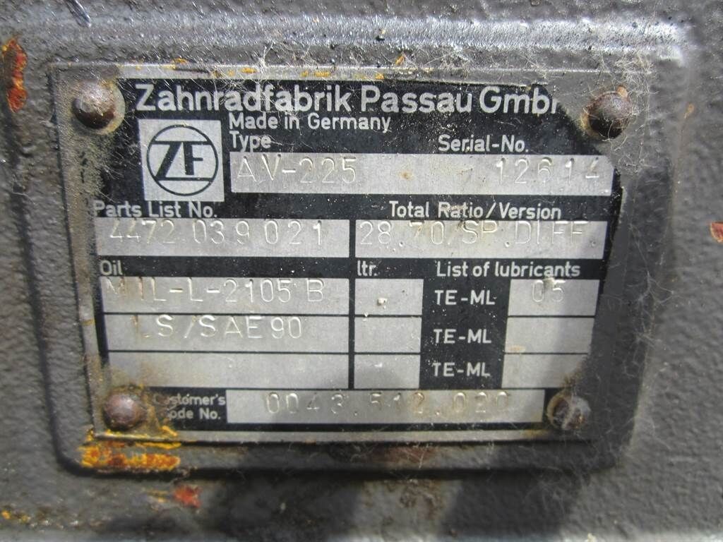 ZL502-ZF AV-225 - 4472039021- /Achse/As 3