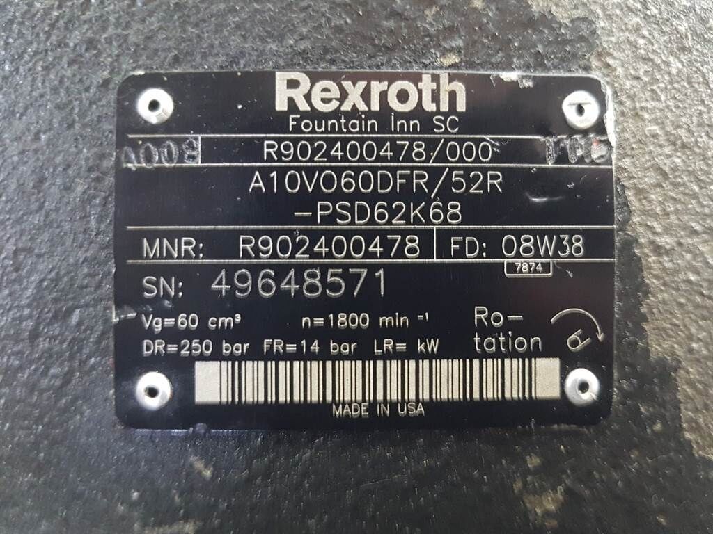 A10VO60DFR/52R - Load sensing pump 3