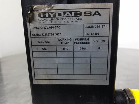 Sonstige Hydac CMS2/O/12V/080-07-2-Oil cooler/Ölkühler/Ol
