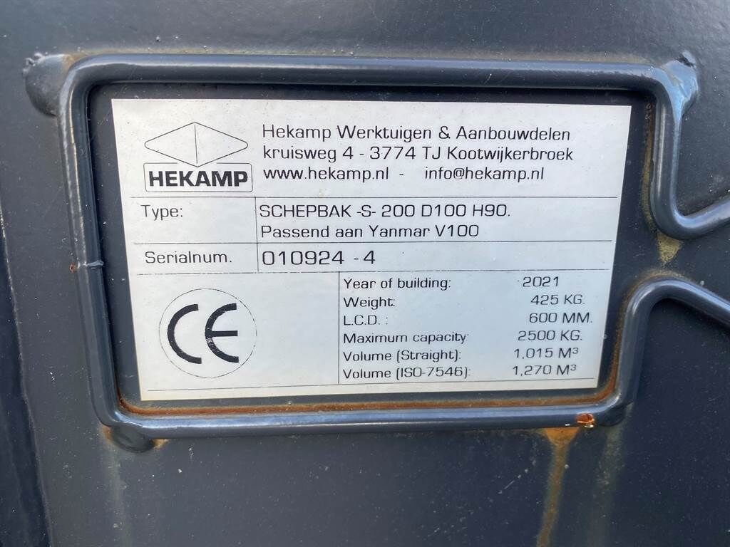 Schaeff Ø50MM-Hekamp SCHEPBAK-S-200 D100 H90-Buc 2