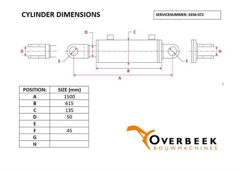 Sonstige ZL10B - Tilt cylinder/Kippzylinder/Nijgcilinder