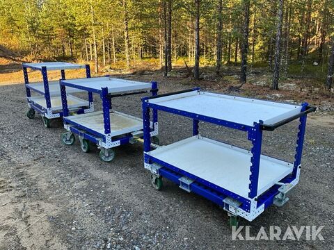 Materialvagn Flexqube 3 st 2