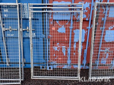 Hundgårdssektioner i aluminium 6st sektioner & 1 3