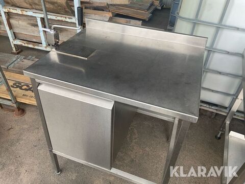 Sonstige Rostfri bänk med skåp