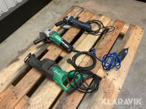 Parti med slipmaskiner och tigersåg Hitachi/Bosh 2