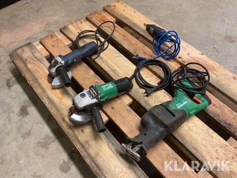 Parti med slipmaskiner och tigersåg Hitachi/Bosh 3