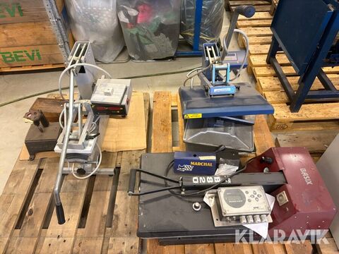Värmepress för textiltryck 3 st 2