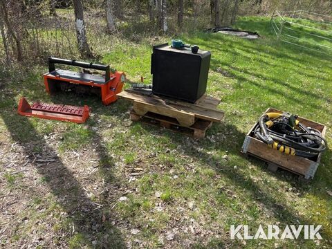 Klipphuvud till skogsvagn med hydraulikpaket och 2