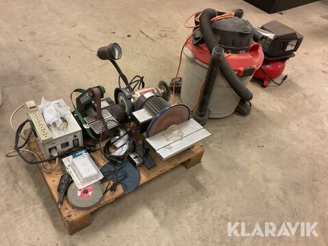 Sonstige Parti Dammsugare, slipmaskin och kompressor för 