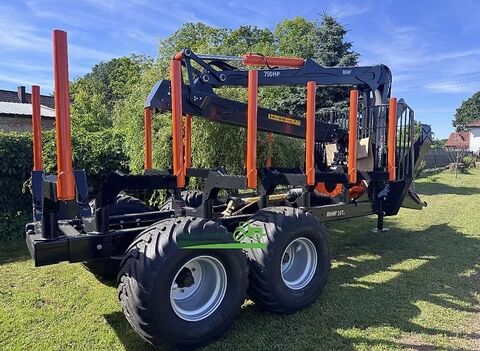 Sonstige Forstanhaenger 10t mit Kran 8,5m