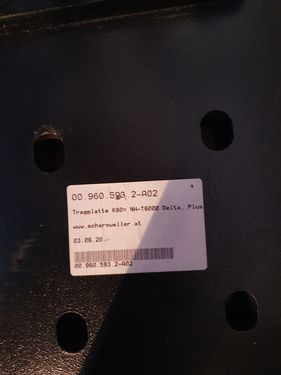 Scharmüller Tragplatte K80® New Holland, Case/HD Drawbar K80