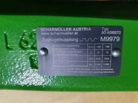 Scharmüller K80® Zugöse Zug-Kugelkupplung System Winkel