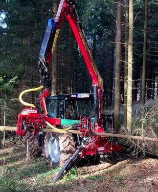 Tapio MODUL 350 Schubharvester + Kran für 3 Punkt