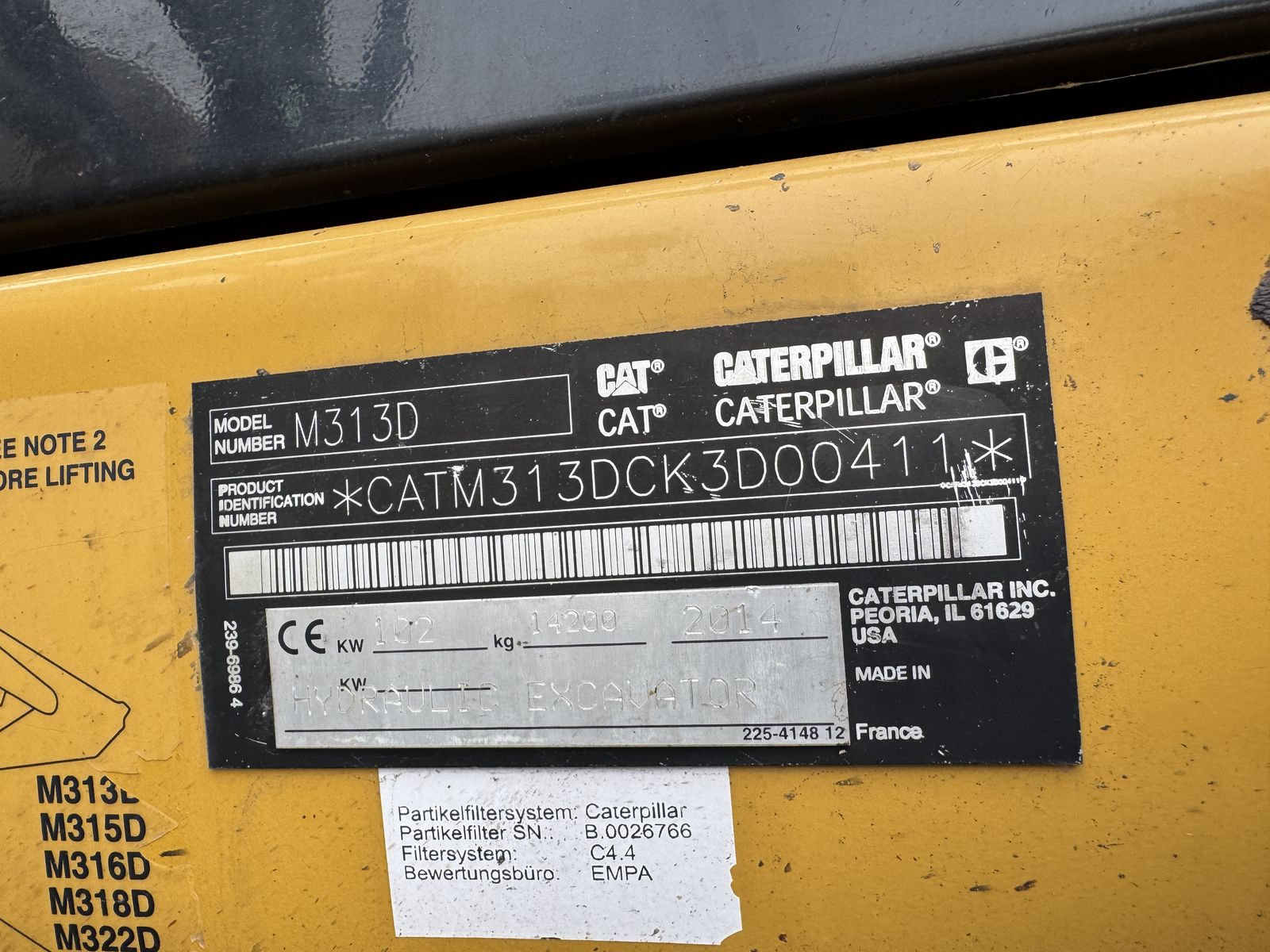 CAT M 313D Powertilt+3xSchaufeln 14200kg Top Zustand 2