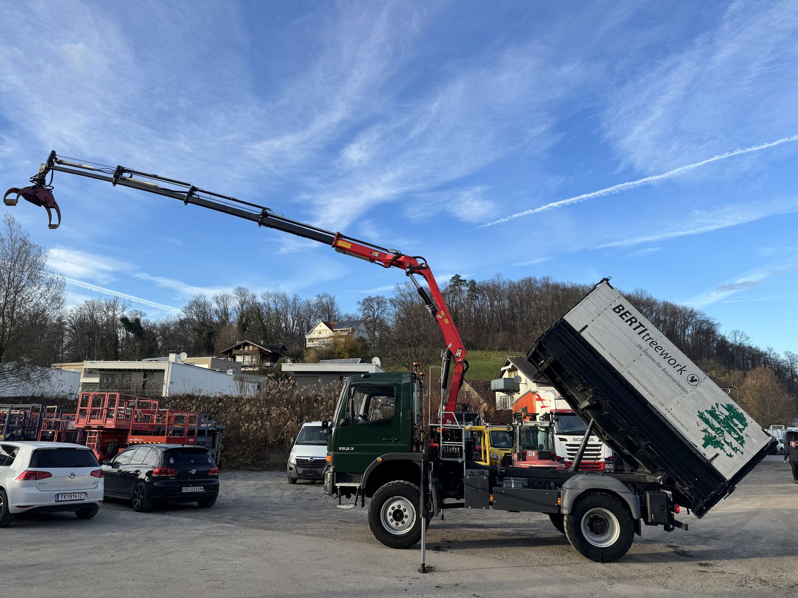 Mercedes Atego 1523 Allrad 4x4 HC 80 Kran mit Funk 2023bj 3