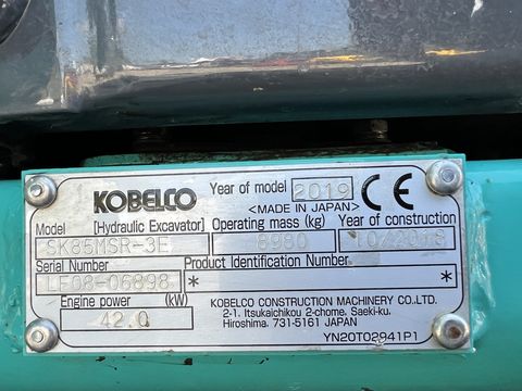 Kobelco SK 85 MSR-3E*Powertilt+3xSchaufeln*Zentr