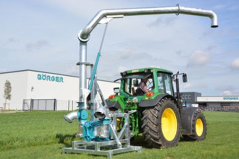 Börger Mobile Fassfüllstation auf Dreipunktbock
