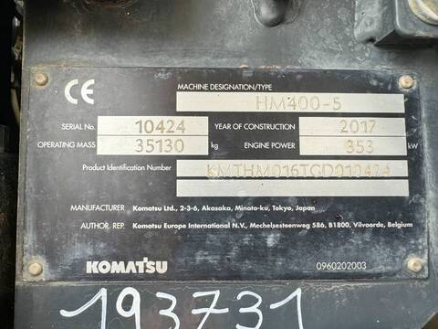 Komatsu HM400-5 - German Machine / 5530 Hours
