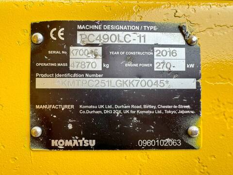 Komatsu PC490LC-11 Excellent Working Condition / CE