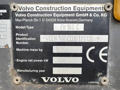 Volvo EW160C - Good Working Condition / CE Certified